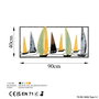 Wallity Yelkenli 3 Escultura de Pared Multicolor